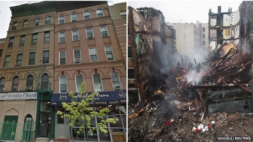 Harlem explosion reduces 2 buildings in New York to rubble - ảnh 1